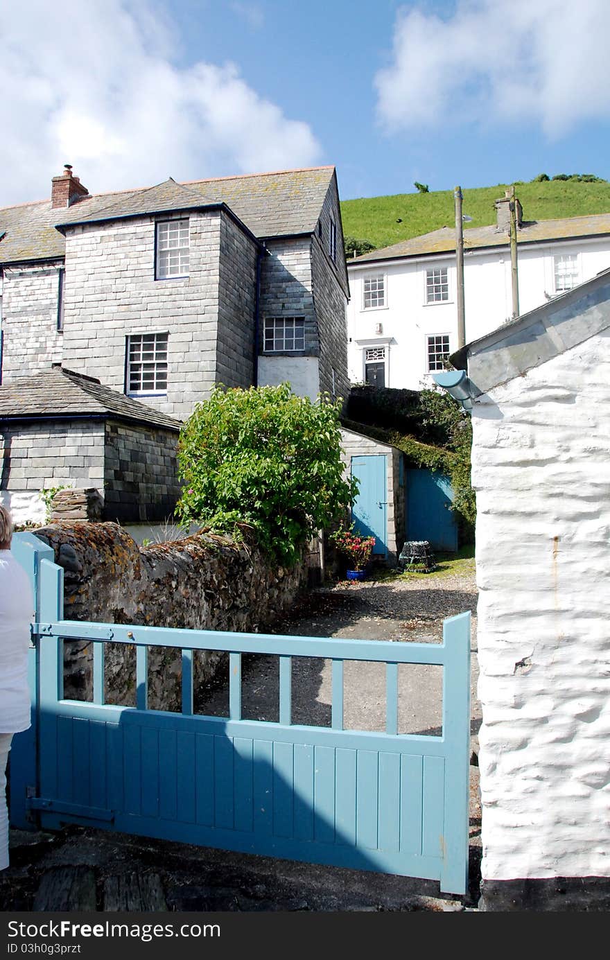 A cluster of traditional homes in the Cornish fishing village of Port Isaac. A cluster of traditional homes in the Cornish fishing village of Port Isaac