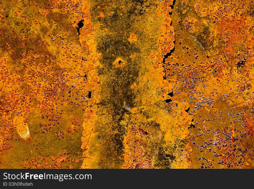 Rusted metal tin background and texture