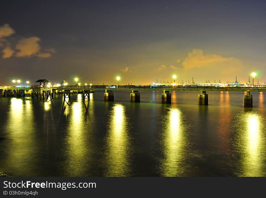 Long Labrador Park Jetty On Dusk