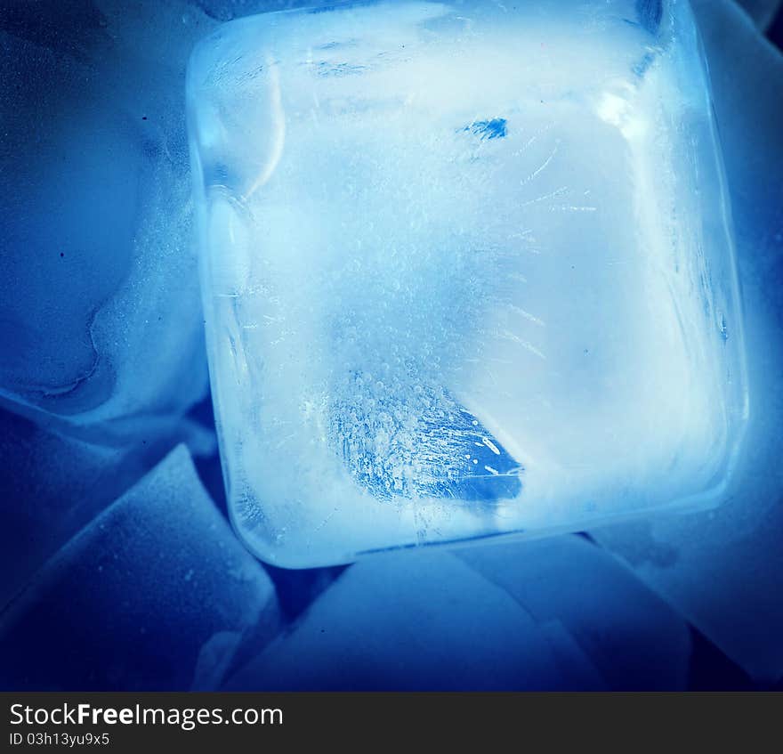 Close up of Ice Cubes