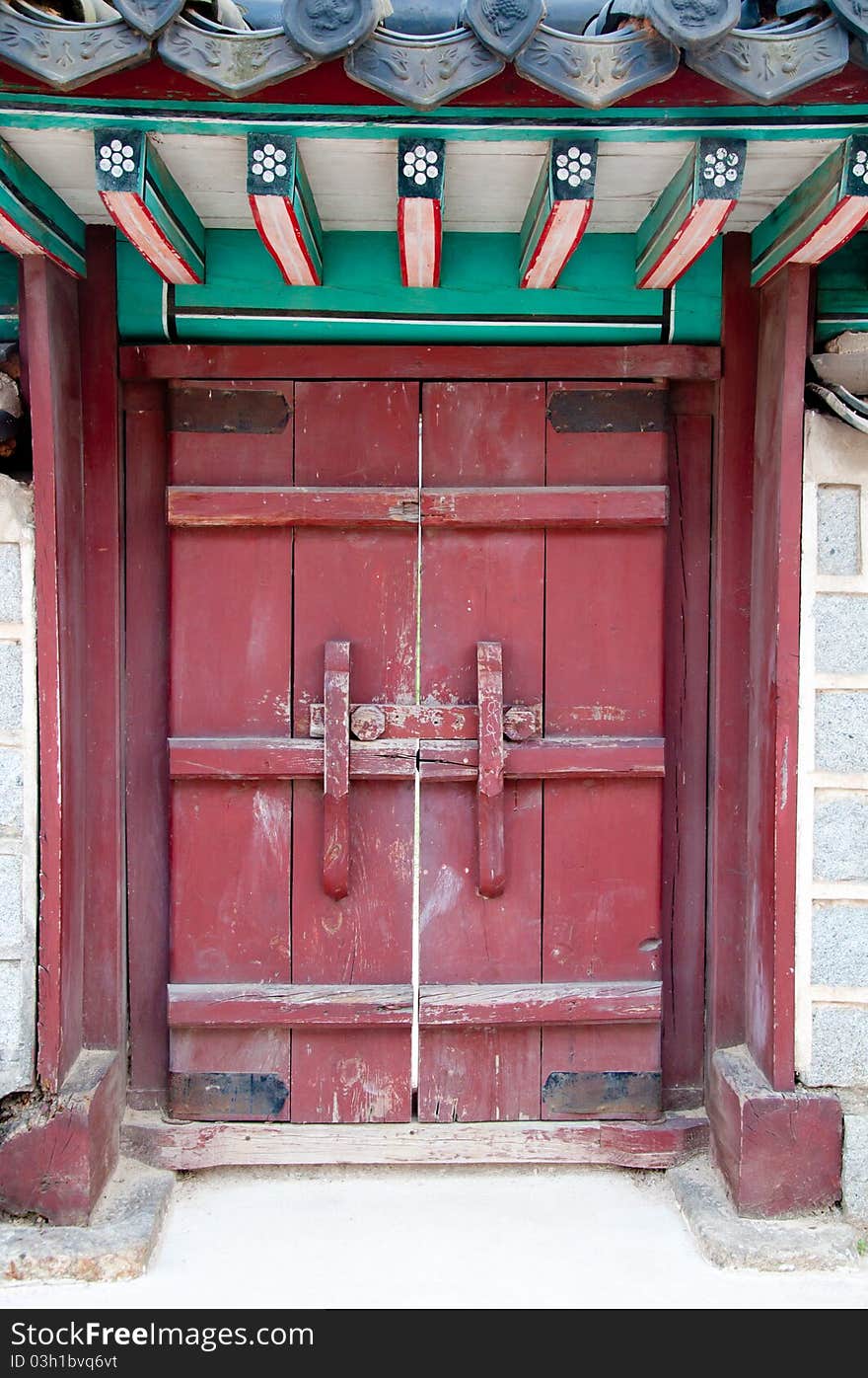 Chinese door in old style