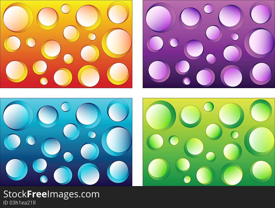 Variety of abstract bubbles illustration