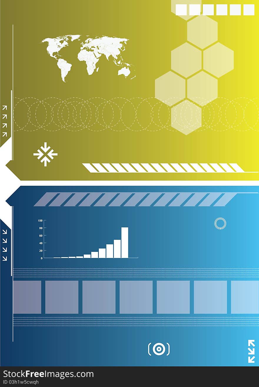 Vector Illustration And Map Of The World