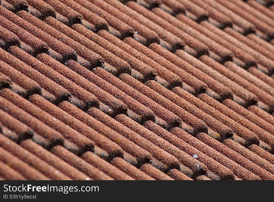 Red cover gross roof detail