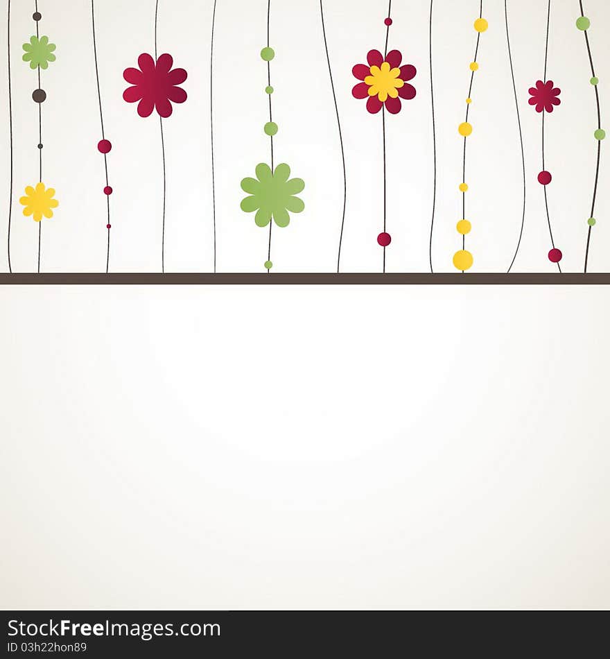 Background with flowers for you. Vector illustration. Background with flowers for you. Vector illustration