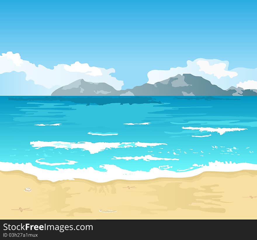 Beautiful summer background with beach