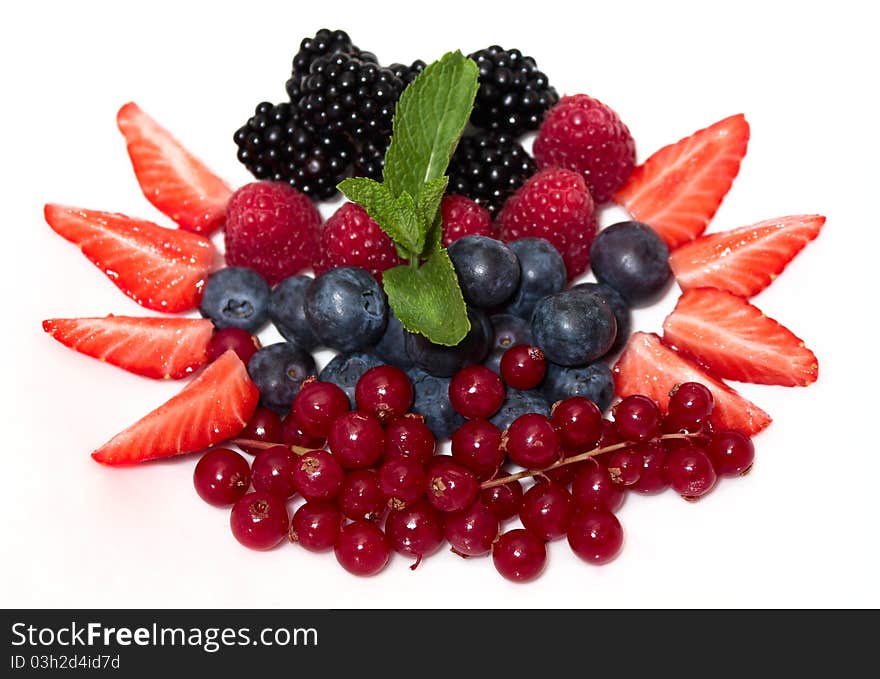 Picture different of delicious ripe berries closeup