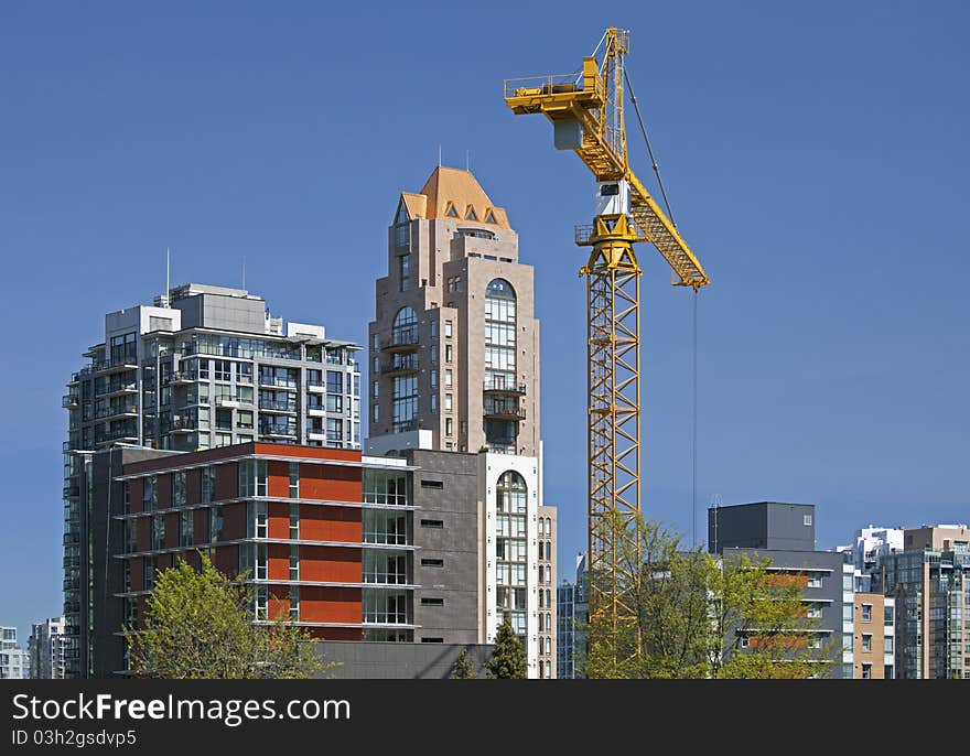 Crane at construction site