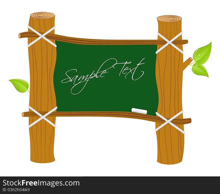 A blackboard. Vector illustration, isolated on a white.