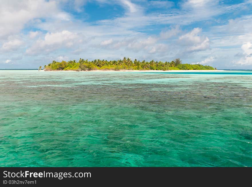 Beautiful island on the maldives