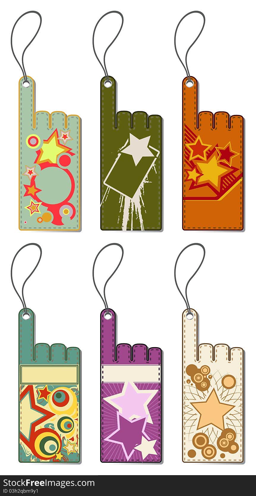 Set of colorful price tags. Vector illustration.