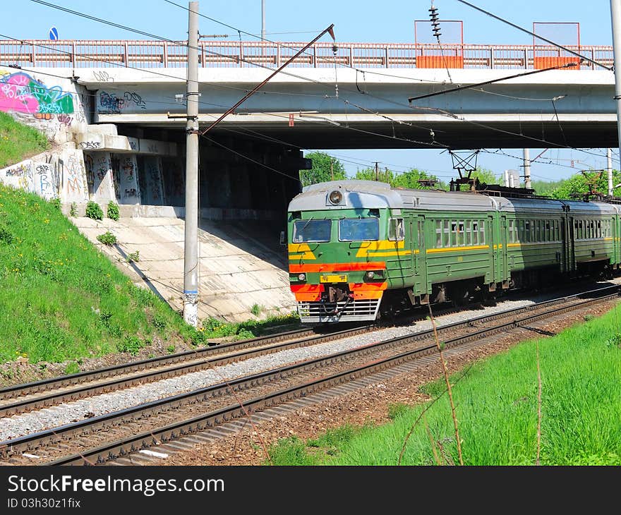 The image of electric train