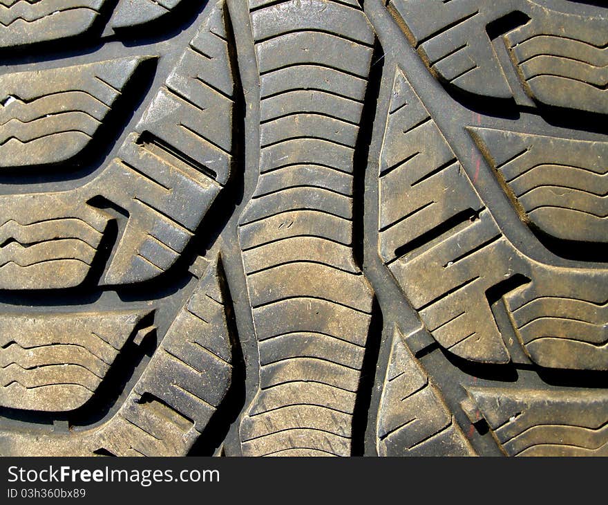 Detail photo of the tire texture background