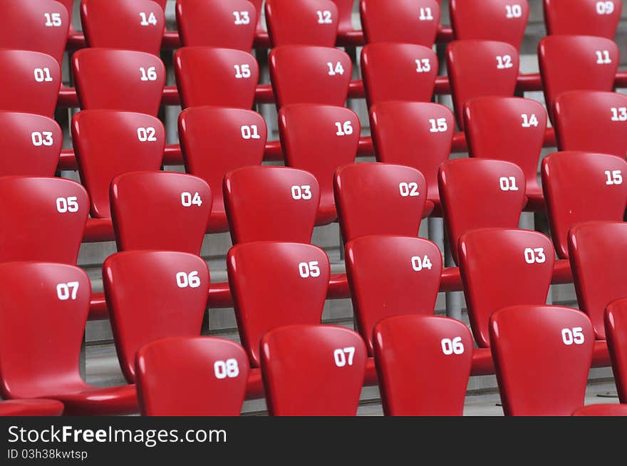 Auditorium  And Red Seat In Stadium