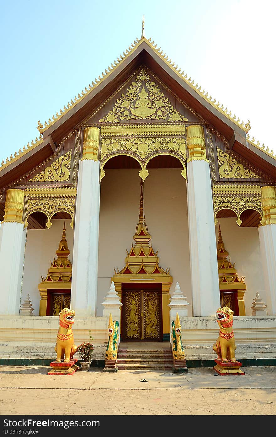 Lao style temple at that luang