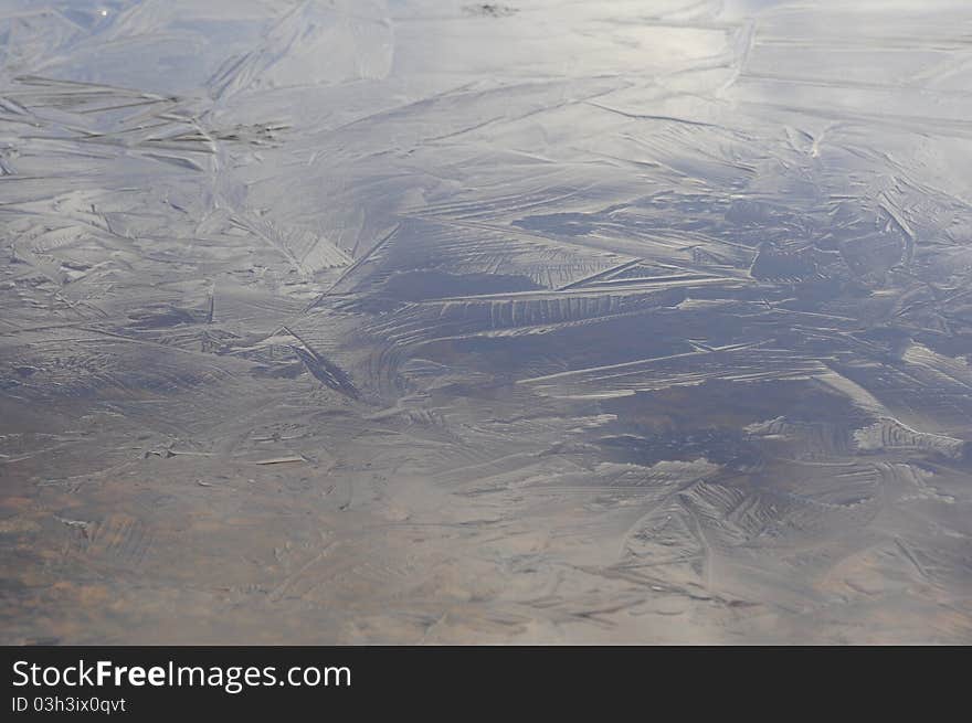 Frozen water at the river bank. Frozen water at the river bank