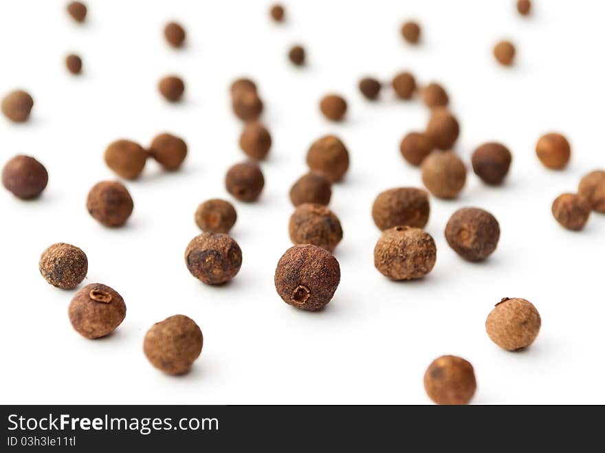 Peppercorns scattering