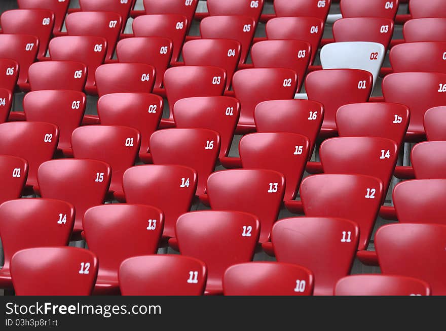 Auditorium  And Red Seat In Stadium