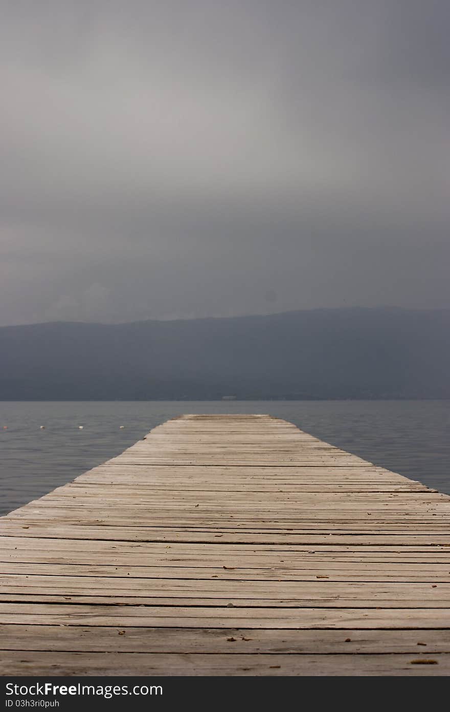 Panoramic view of Ohrid lake, Macedonia