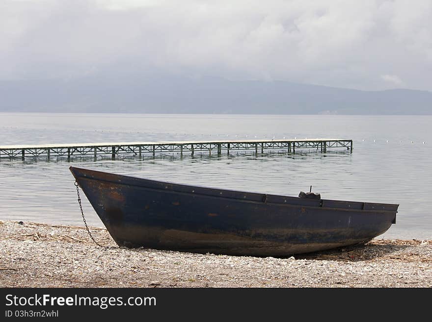 Macedonian boat, Ohrid lake, Macedonia