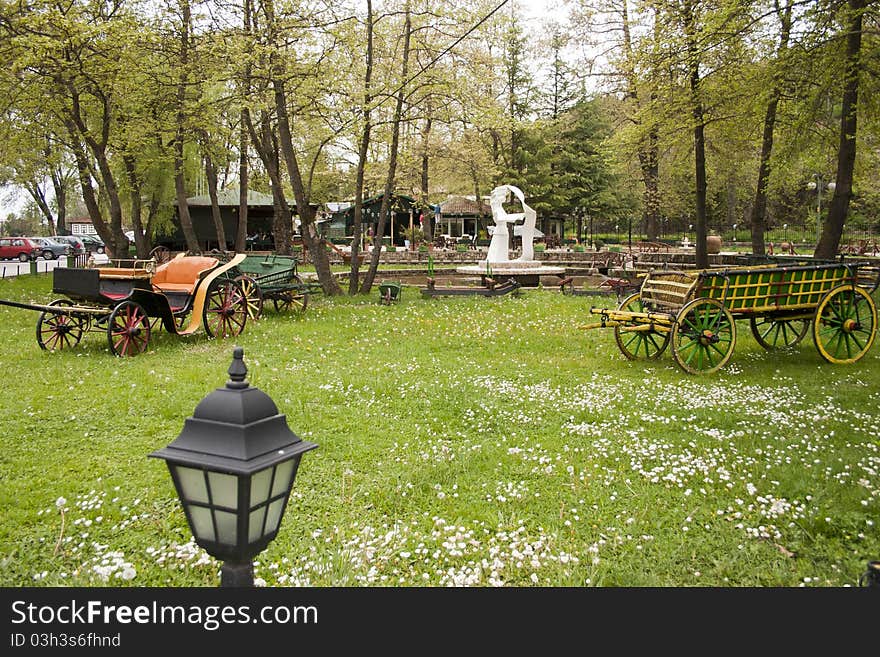 Touristic attraction, Springs of Biljana, Ohrid lake, Macedonia