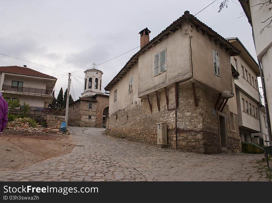 Streets of old city Ohrid, Macedonia