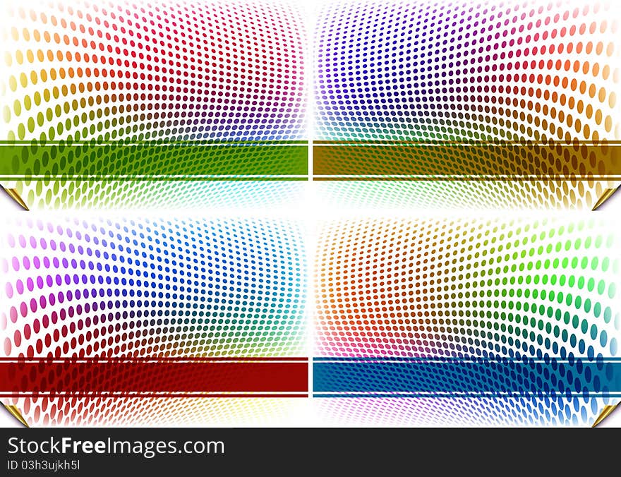 Collection of horizontal colorful business card. Collection of horizontal colorful business card