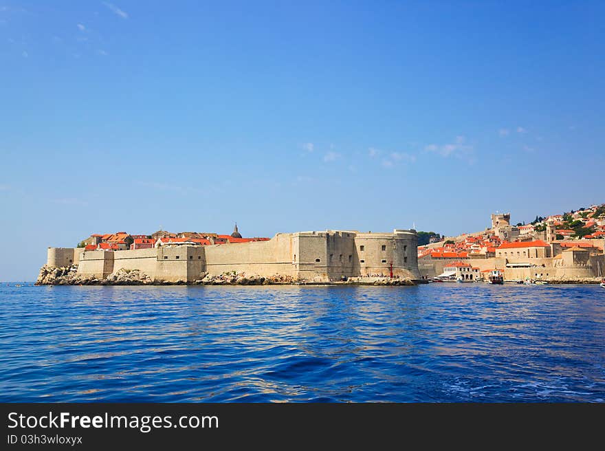 Fort At Town Dubrovnik In Croatia