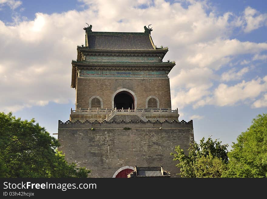 China Beijing central axis-Drum Tower