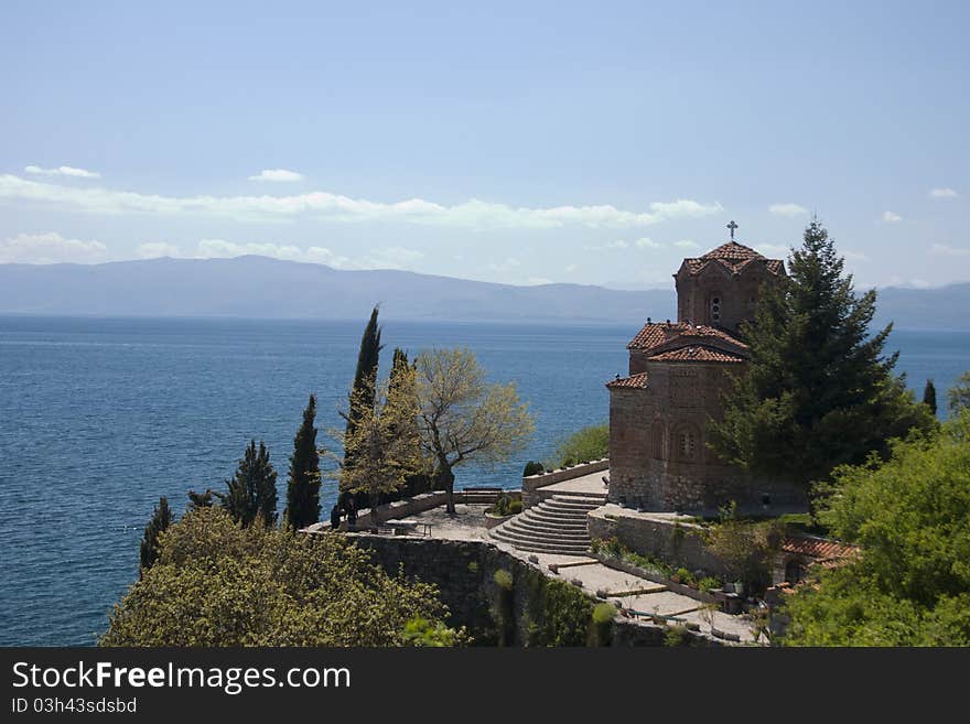 Old Macedonian Orthodox church, Ohrid lake, Macedonia. Old Macedonian Orthodox church, Ohrid lake, Macedonia