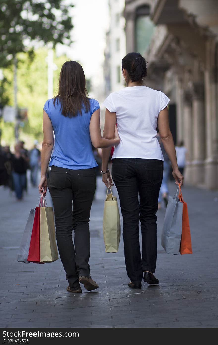 Women checking the shopping