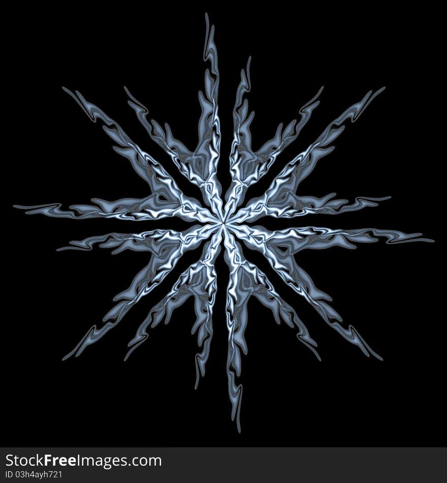 Abstract star design at black background