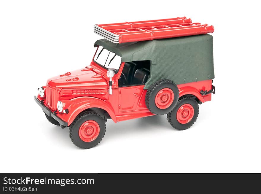 Model old fire truck PMG - 20 isolated