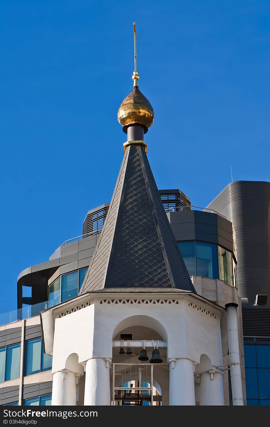 Belltower and office buildings