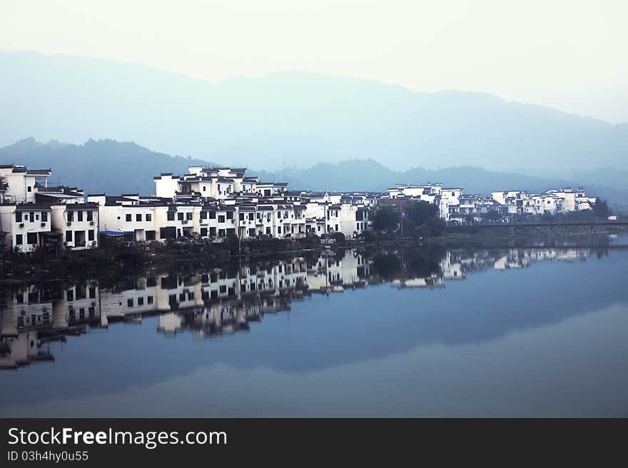 Traditional Chinese old street in wu yuan. Traditional Chinese old street in wu yuan.