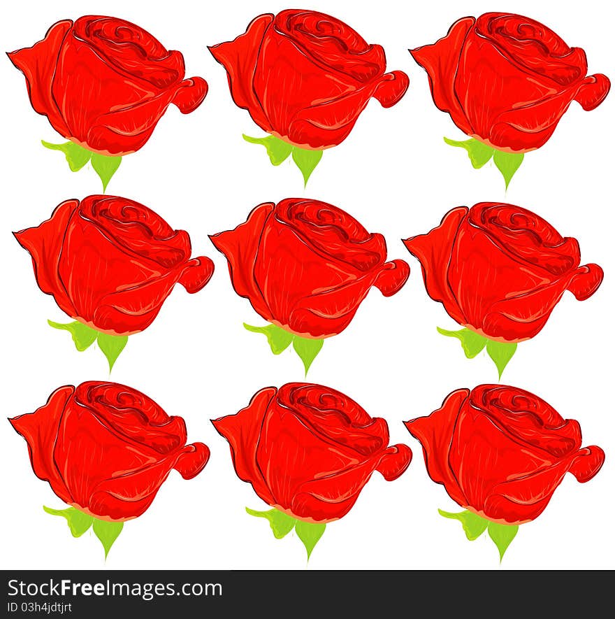 Seamless background with flower roses. Could be used as seamless wallpaper, textile, wrapping paper or background