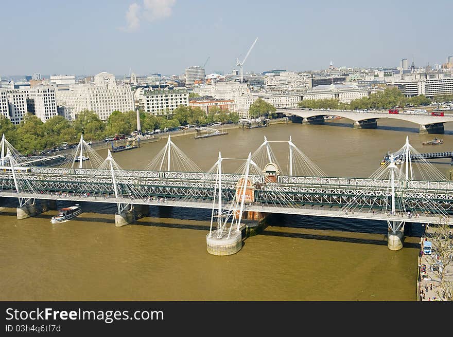 London view from height of the bird's flight. London view from height of the bird's flight