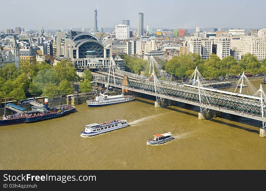 London view from height of the bird's flight. London view from height of the bird's flight