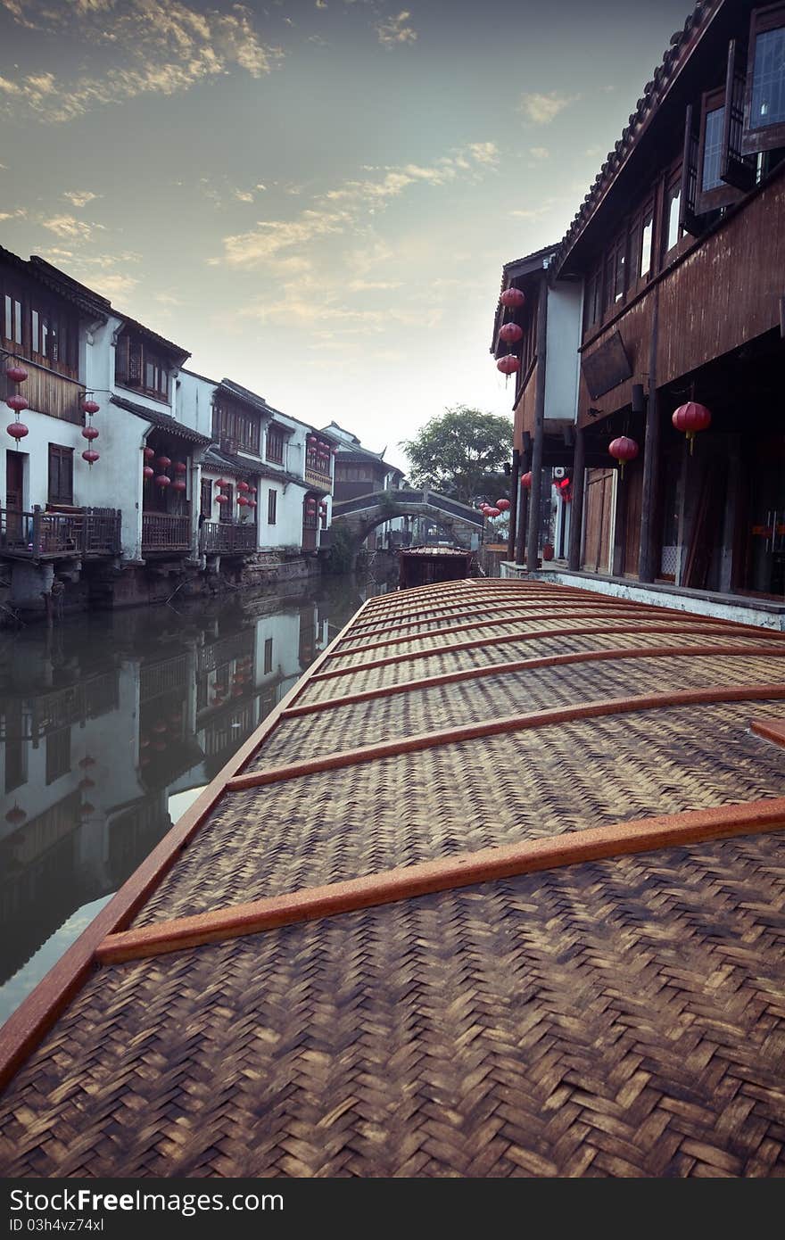 Traditional Chinese old street in wu yuan. Traditional Chinese old street in wu yuan.