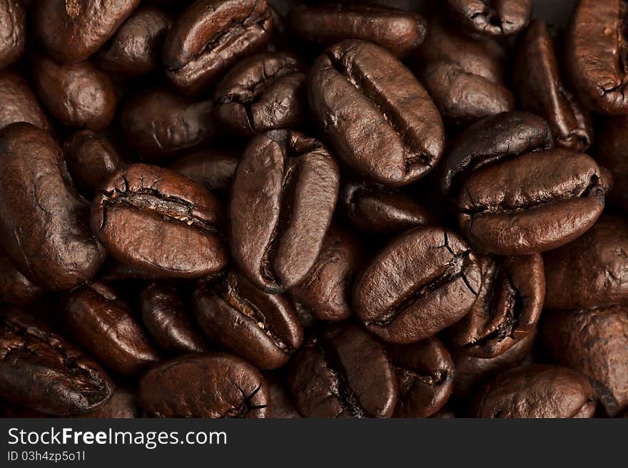 Coffee beans fill up the whole backdrop