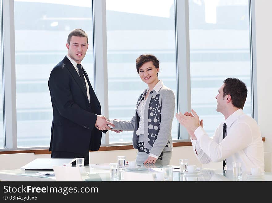 Group Of Business People At Meeting