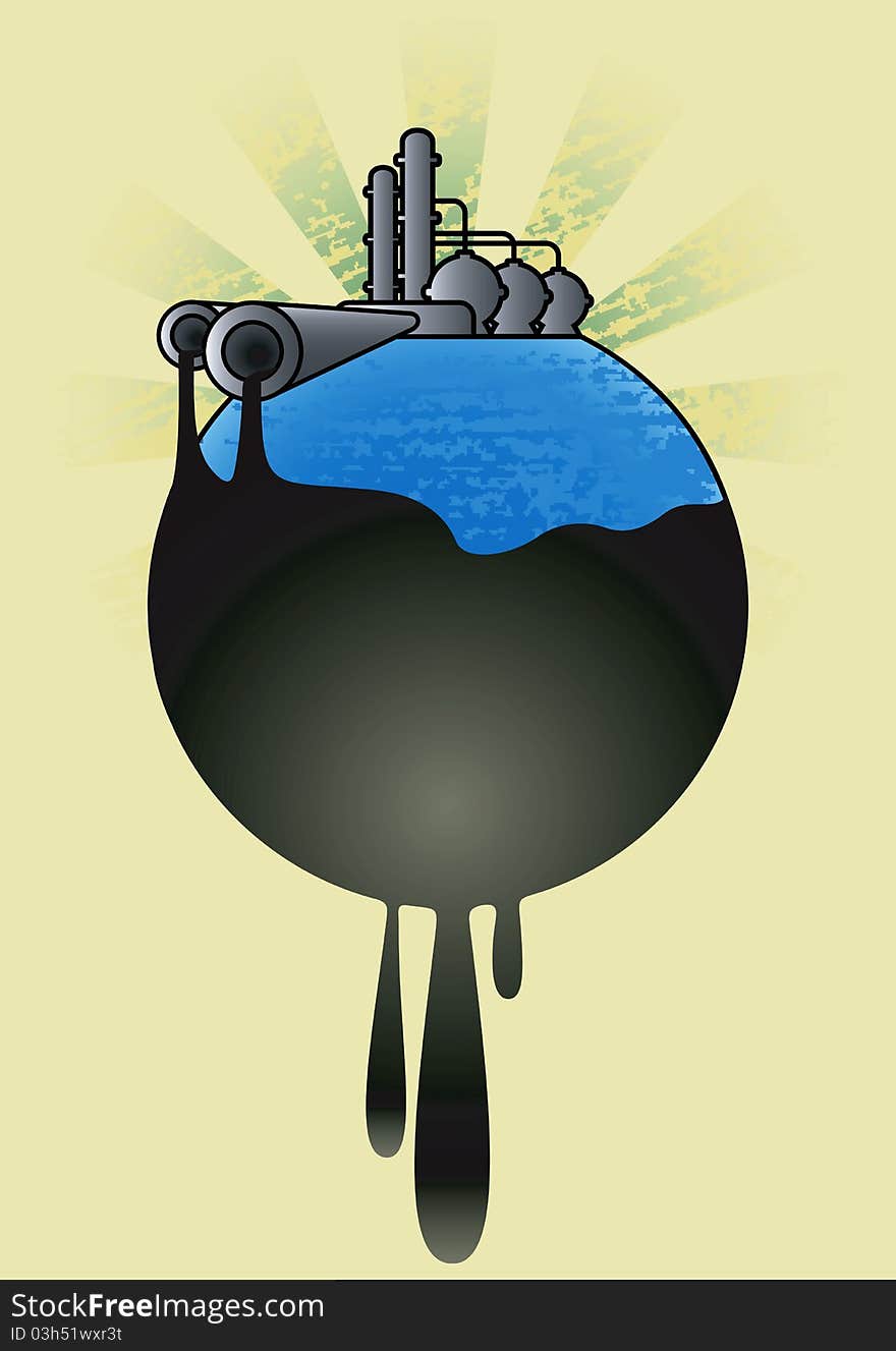 Oil pollution background.