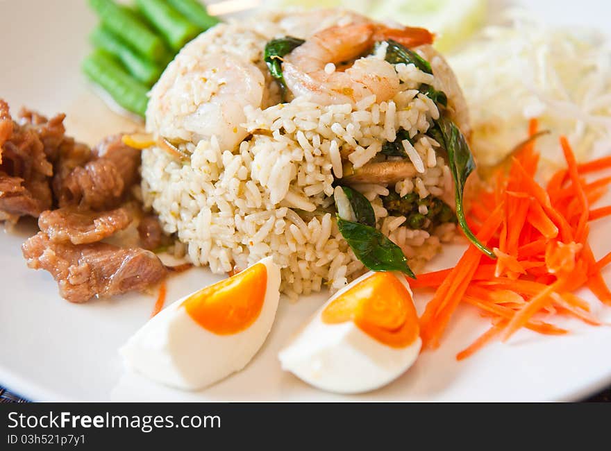 Rice Mixed with Shrimp paste