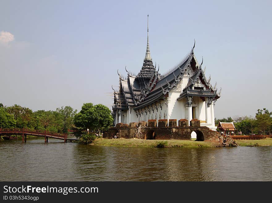 Temple located nearly in the river