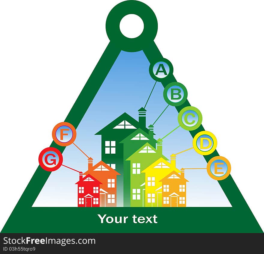 Logo-the energy efficiency of buildings. Logo-the energy efficiency of buildings