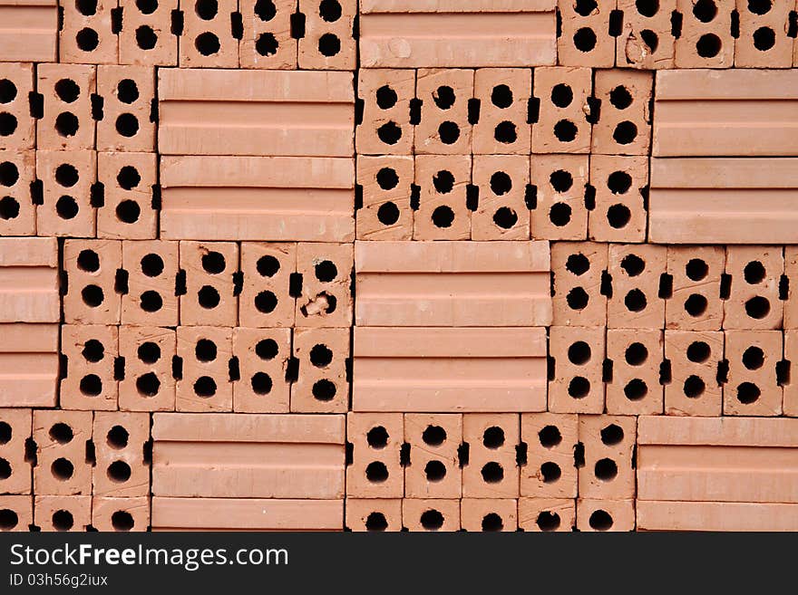 Pile Of Red Bricks