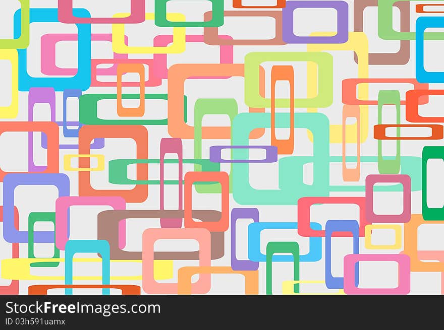 Many Square Colorful on Gray Background. Many Square Colorful on Gray Background