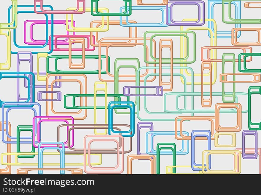 Many Square Colorful on Gray Background. Many Square Colorful on Gray Background