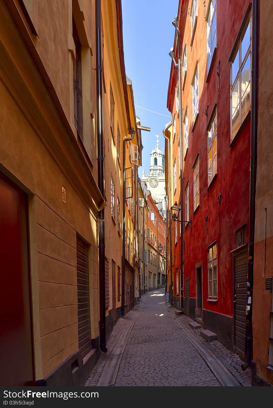 Romantic view of Old town, Stockholm, Sweden. Romantic view of Old town, Stockholm, Sweden