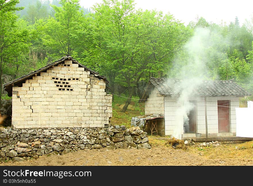 Typical house in countryside of China